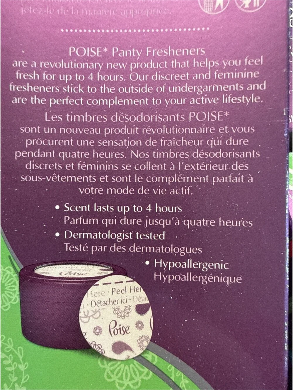 Poise pack new